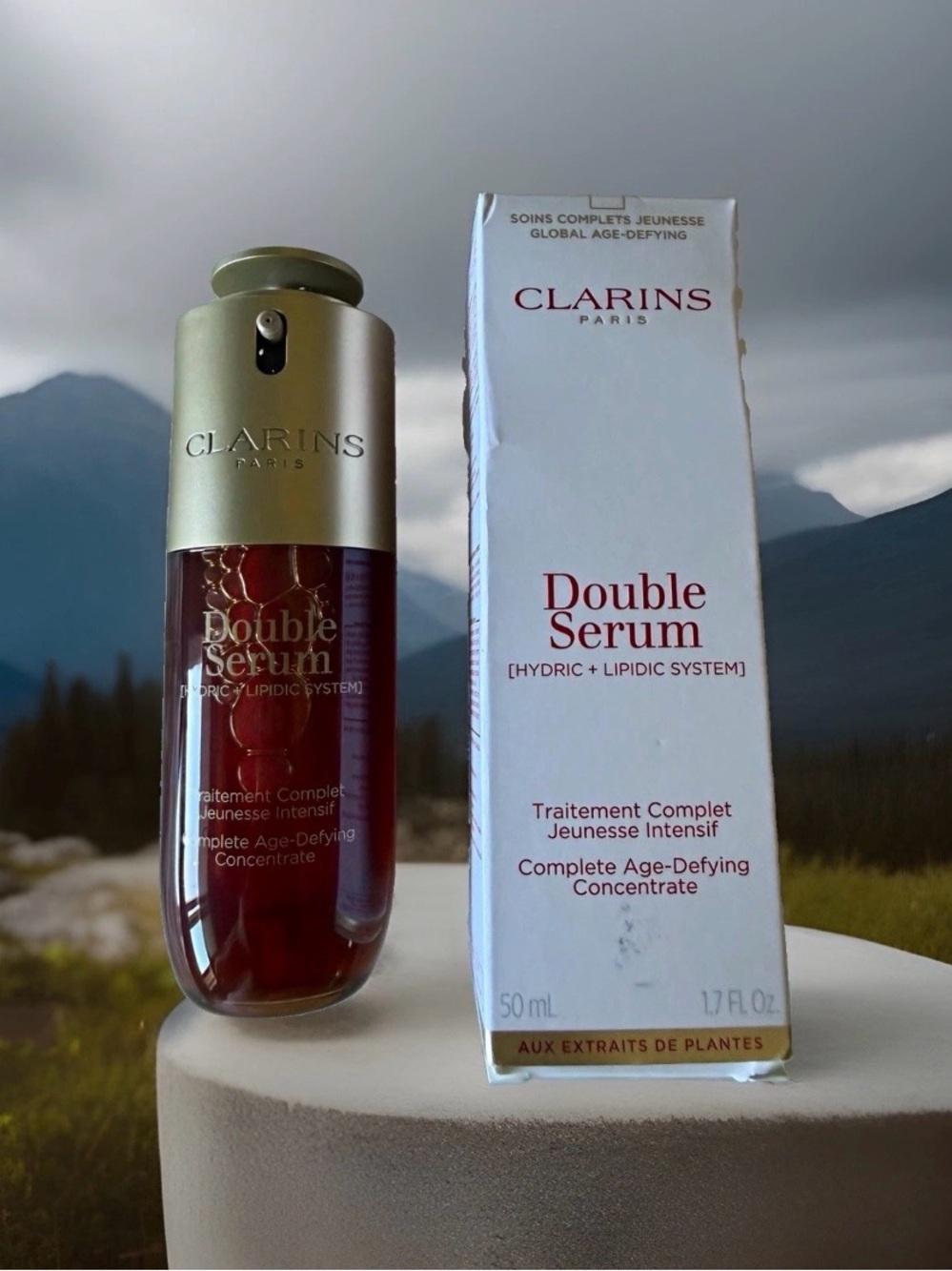 Clarins Double Serum Complete Age-Defying Concentrate - Red & Gold